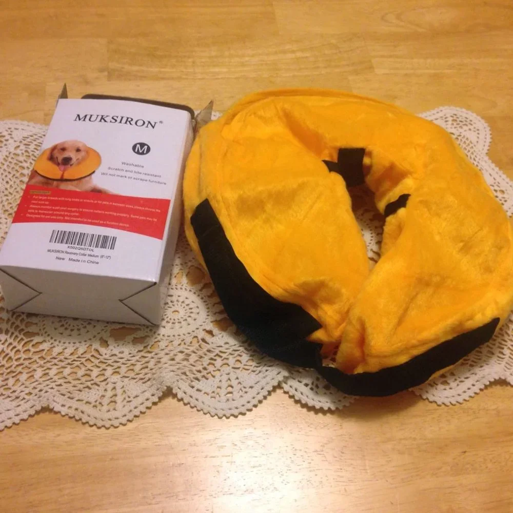 New inflatable recovery collar, size medium